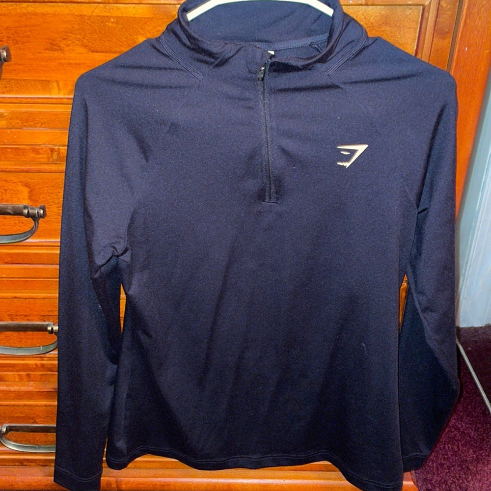 Gymshark training 1/4 zip; size medium; black